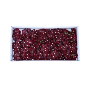 Hortensii sapun Love, pachet 36 flori, burgundy, 10 cm diametru, 6 cm inaltime, CD3444-VISINIU - Img 1