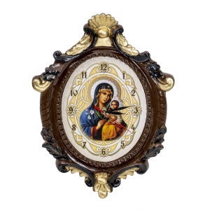 Icoana de perete cu ceas Zilan, 40x30cm, lucrata manual, model variabil, EXT6184 - Img 1