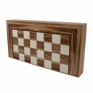 Joc de table Z-tools, lemn lacuit, 50x50cm, 2 zaruri + 30 piese, pliabil, multicolor, 987-5 - Img 3