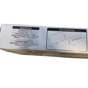 Lampa solara Grand-300, 300W, 1567 lm, telecomanda, senzor miscare, dimensiuni 252x80x835 mm, IP65, arie iluminat 70m², EXT074-009-0300 - Img 5