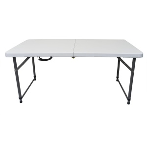 Masa pliabila pentru camping Zilan, 120x60cm, reglabila, cu maner pentru transport, inel umbrela, 55cm, ZTS5701