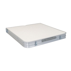Masa pliabila Zilan pentru camping, 120x60cm, inaltime reglabila 54/61/69cm, maner pentru transport, suport umbrela, ZTS5697 - Img 3