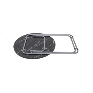Masa plianta rotunda Zilan, MDF, diametru 60cm, inaltime 65cm, picioare metalice, pentru casa/camping, ZLN6951 - Img 4
