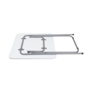 Masa plianta Zilan cu blat mdf, 60x60x72 cm, alb + 4 scaune pliant, metal, ZLN7002_4S - Img 4