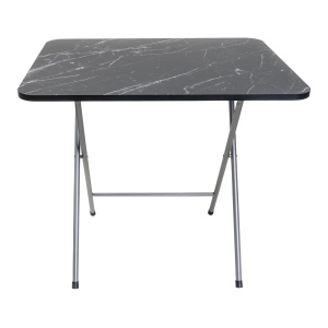 Masa plianta Zilan cu blat mdf 60x80x70cm, picioare metal, plus 4 scaune pliant, suport 100kg, ZLN6975_4S - Img 2
