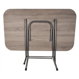 Masa plianta Zilan, MDF laminat, 70x120 cm, inaltime 73 cm, metal, 4 persoane, ZLN2531 - Img 4