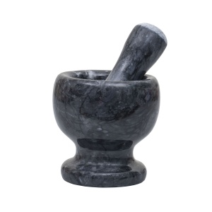 Mojar cu pistil Zilan din marmura, 10cm diametru, 10.5cm inaltime, 2kg, ZTS8044 - Img 1