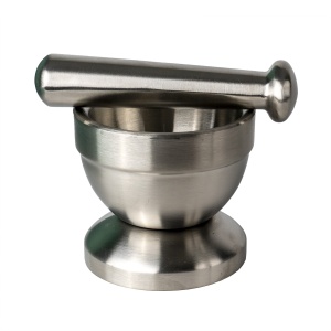 Mojar inox Floria, 10 cm diametru, 9 cm inaltime, cu pistil, cauciucat antiaderent, ZLN2645 - Img 2
