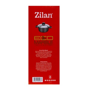 Oala cu capac sticla Zilan, 24 cm, 3L, aluminiu, emailat, negru, cod ZLN0843 - Img 6