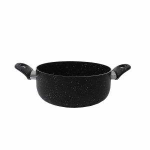 Oala Zilan cu capac sticla, aluminiu, interior granit, 3L, 24cm, ZLN1983 - Img 2