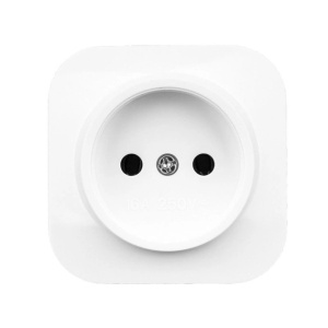 Priza aplicata Horoz Eva, 1 locas, alber alb, 250V, 14A, 63x63x33 mm, EXT112-003-0001 - Img 1