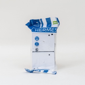 Priza simpla HERMES cu capac transparent, 1 locas, 16A/250V, alb, 13x7x5 cm, ELPL-0327-01 - Img 2