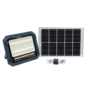 Proiector led Zilan cu incarcare solara, 400W, IP66, 26x23x7.5 cm, panou solar 35x24 cm, telecomanda, ZTS8986 - Img 2