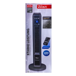 Radiator electric Zilan, 2200W, design turn, pentru incaperi pana la 25 m², negru, 74x21x21 cm, ZLN2076 - Img 5