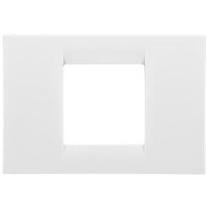 Rama ornament Gewiss, 2 module, modular italian, plastic, alb, 11.5x8x1.5 cm, EXT10614