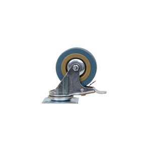 Roata mobila Zilan pivotanta cu frana, diametru 3 inchi, lungime 6.5cm, latime 6.5cm, ZTS8124 - Img 1