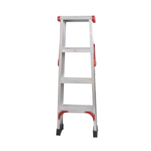 Scara dubla din aluminiu Zilan, 2x4 trepte, pliabila, inaltime 113cm, latime 81.5cm, greutate maxima 150kg, ZTS8188 - Img 5