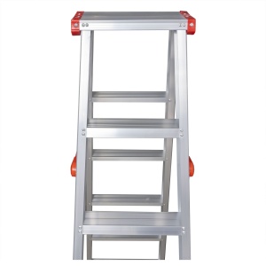 Scara dubla Zilan din aluminiu, 2x7 trepte, pliabila, inaltime 198cm, latime 130cm, greutate maxima 150kg, ZTS8191 - Img 3