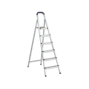 Scara metalica pliabila Zilan, 5 trepte + platforma, sistem antialunecare, 40x9x190 cm, greutate maxima 150 kg, 7.5 kg, ZLN1176