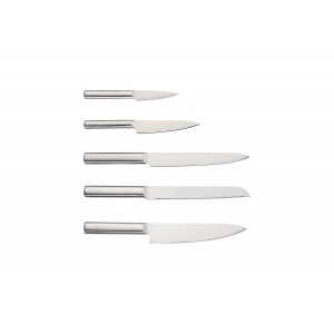 Set cutite 7 piese Zilan, otel inoxidabil, suport si tocator 29.6x22.4x0.8 cm, maner ergonomic, ZLN1627 - Img 2
