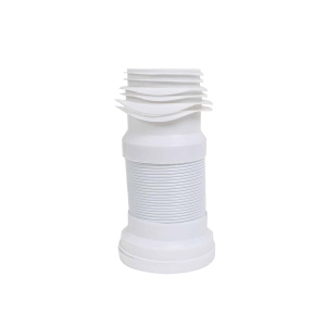 Teava scurgere Zilan, racord evacuare WC extensibil 50cm, 9cm diametru, plastic alb, ZTS8388