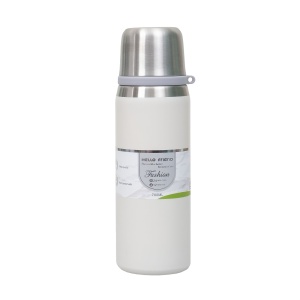 Termos Zilan inox 700ml, capac inox cu functie de pahar, sita si bratara pentru transport, dimensiuni 26x9x9 cm, inaltime 25cm, ZTS8442
