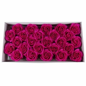 Trandafiri din sapun love, 25 buc/set, roz, 7 cm inaltime, 7 cm diametru, CD3443-4 - Img 1