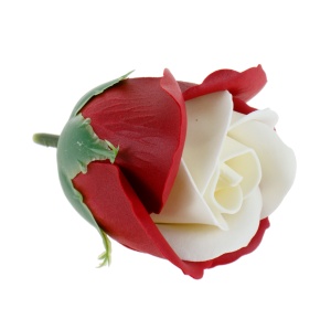 Trandafiri sapun Love, 50 buc/set, alb-rosu inchis, 5 cm diametru, 6.5 cm inaltime, SF003-27 - Img 2