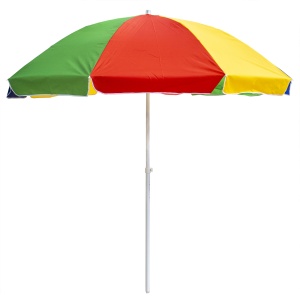 Umbrela de soare Zilan, multicolora, diametru 300cm, inaltime 260cm, stalp 33mm, poliester, 8 spite din otel, CC9844