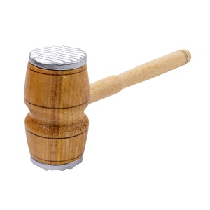 Batator carne Z-tools, din lemn lacuit, capete rotunde cu tepuse zig-zag, maner lung si masiv antiaderent, dimensiuni 30x10x5 cm, cod 11262
