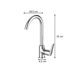 Baterie chiuveta Zilan din inox, argintiu, 40x20x6 cm, 2kg, ZLN8184 - Img 2