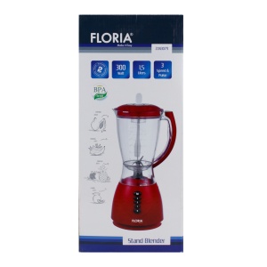 Blender Zilan, 300W, 1.5l, 3 viteze, cu spatula inclusa, rosu, 18x18x41 cm, ZLN3079 - Img 2