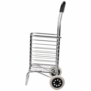 Carucior pentru cumparaturi Z-tools, aluminiu, 2 roti, pliabil, 94x35x30 cm, 1.70 kg, 30 l, Argintiu, 1690 - Img 2