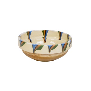 Castron din ceramica Zilan, rotund, diametru 16 cm, lucrat manual, 1465 - Img 1