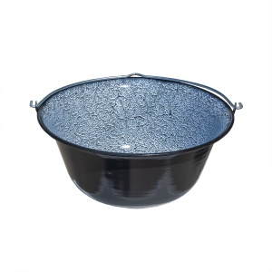 Ceaun smaltuit Zilan, 25L, otel emailat, antiaderent, usor de curatat, pentru gaz + electrica + flacara deschisa, 7225 - Img 3