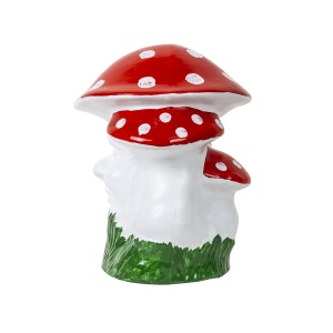 Ciuperca decorativa Zilan pentru gradina, ceramica, 21x23 cm, EXT6078 - Img 2