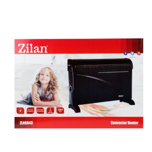 Convector electric Zilan 2000W, 3 trepte, termostat reglabil, negru, 53x33.5x10.5 cm, ZLN6843 - Img 3