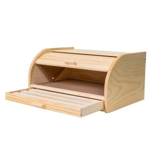 Cutie paine Zilan, lemn brad, 38.5x28x20 cm, cu tocator si sertar, 1075 - Img 5