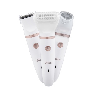 Epilator electric profesional QUIRITIS 3 in 1, incarcare USB, cap de taiere precisa, indicator luminos, cap de ras circular pentru fata, brate, zona bikini, perie de curatare, 20x13x6 cm, ZLN8740 - Img 3