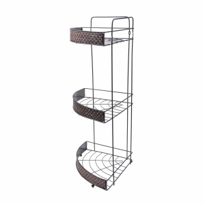 Etajera baie Z-tools, metal, suport coltar, maro, perete, dimensiuni inaltime, latime, lungime, cod DSY1169 - Img 2