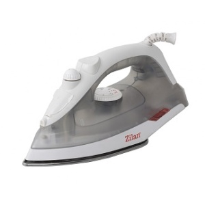 Fier de calcat Zilan cu talpa inox, 1600W, rezervor 180ml, debitat abur 12±4g/min, jet abur 70g/min, alb/gri, ZLN8429