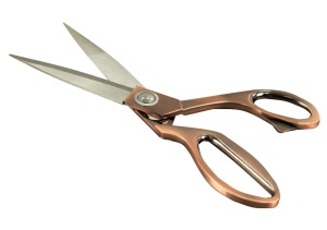 Foarfeca profesionala Zilan, 9.5 inch, otel inoxidabil, lama 10 cm, manere bronz, 24x2x11 cm, ZLN9800