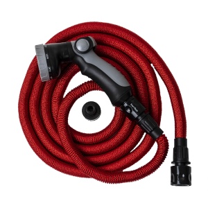 Furtun de gradina extensibil Zilan, 2.5-7.5m, rezistenta crescuta, cu pistol de udat 7 functii, rosu, EXT9664 - Img 4