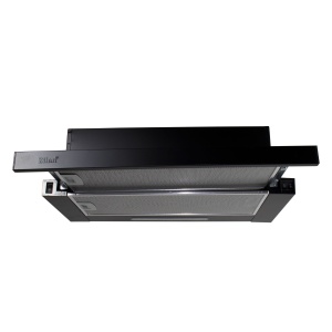 Hota telescopica Zilan cu motor dublu, 2 filtre aluminiu, 420 m3/h, neagra, 65x49.5x28.5 cm, ZLN3680_2 - Img 2