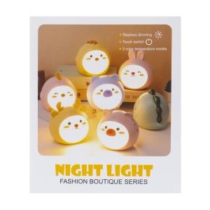 Lampa de veghe Zilan, 3 tipuri de lumina, touch, USB, 12x12x14 cm, galben, ZTS8237_1 - Img 5