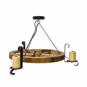 Lustra din lemn, diametru 49 cm, E14 EXT10155 - Img 2