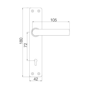 Maner+Sild P 72 culoare maro, tip incuietoare clasic, tamplarie lemn, 4576 - Img 2