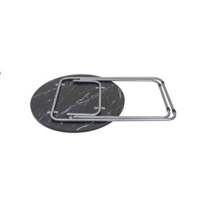 Masa plianta rotunda Zilan cu blat mdf, 60x65cm, picioare metalice, 4 scaune pliant bucatarie, 100kg, ZLN6951_4S - Img 4