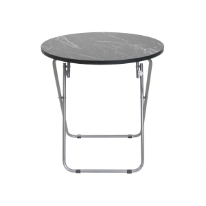 Masa plianta rotunda Zilan, MDF, diametru 60cm, inaltime 65cm, picioare metalice, pentru casa/camping, ZLN6951 - Img 1