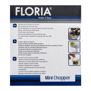Mini-CHOPPER manual Floria, marunteste legume, zarzavaturi, verdeturi, fructe, alb/verdict, rotund, ZLN2607 - Img 4